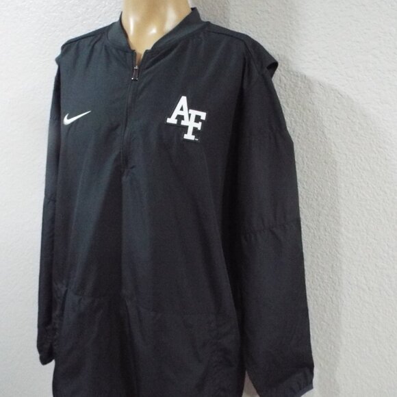Nike Men's Storm Fit Quarter Zip Charcoal Gray Windbreaker Airforce Academy XL - Picture 8 of 9